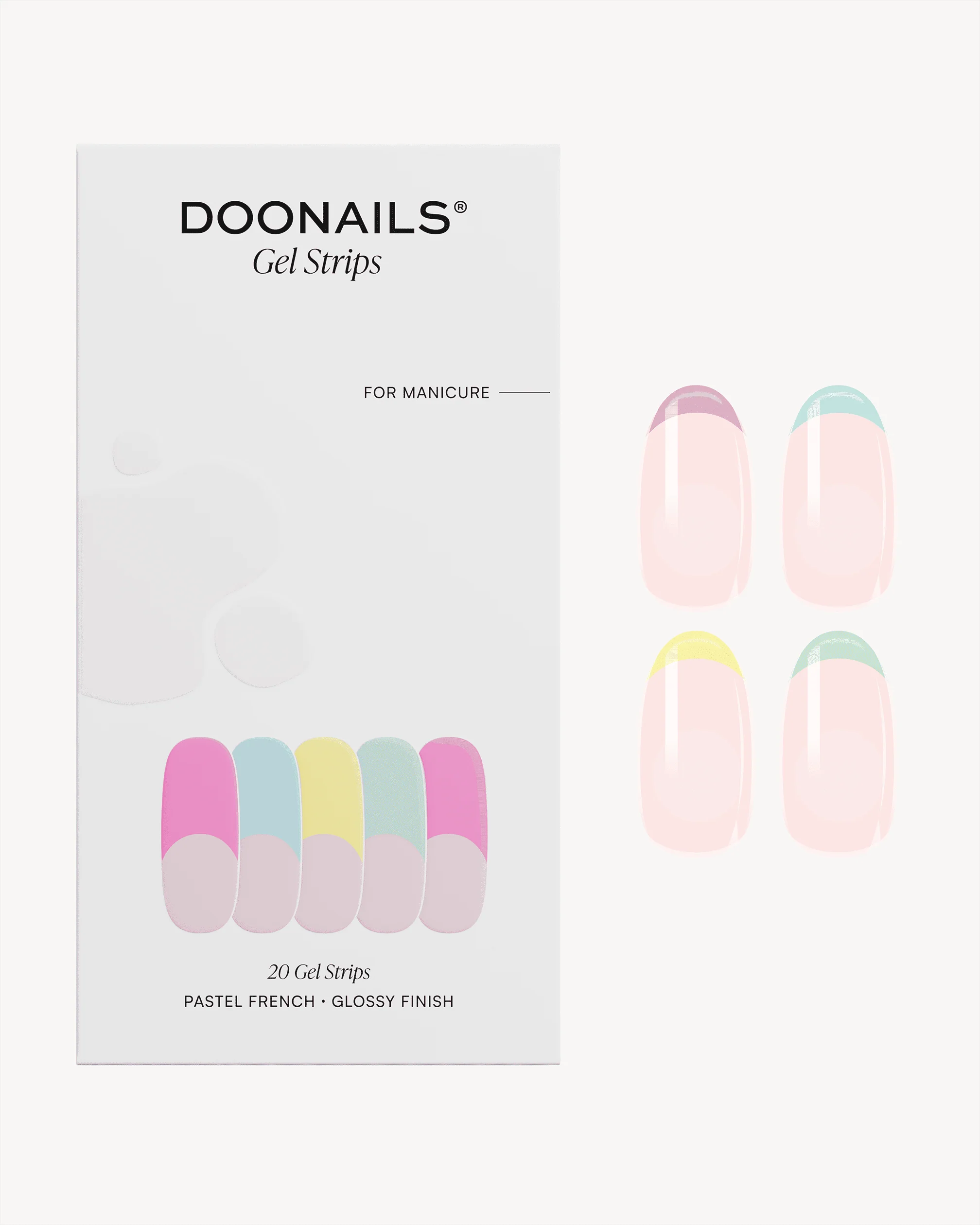 Pastel French Gel Strips