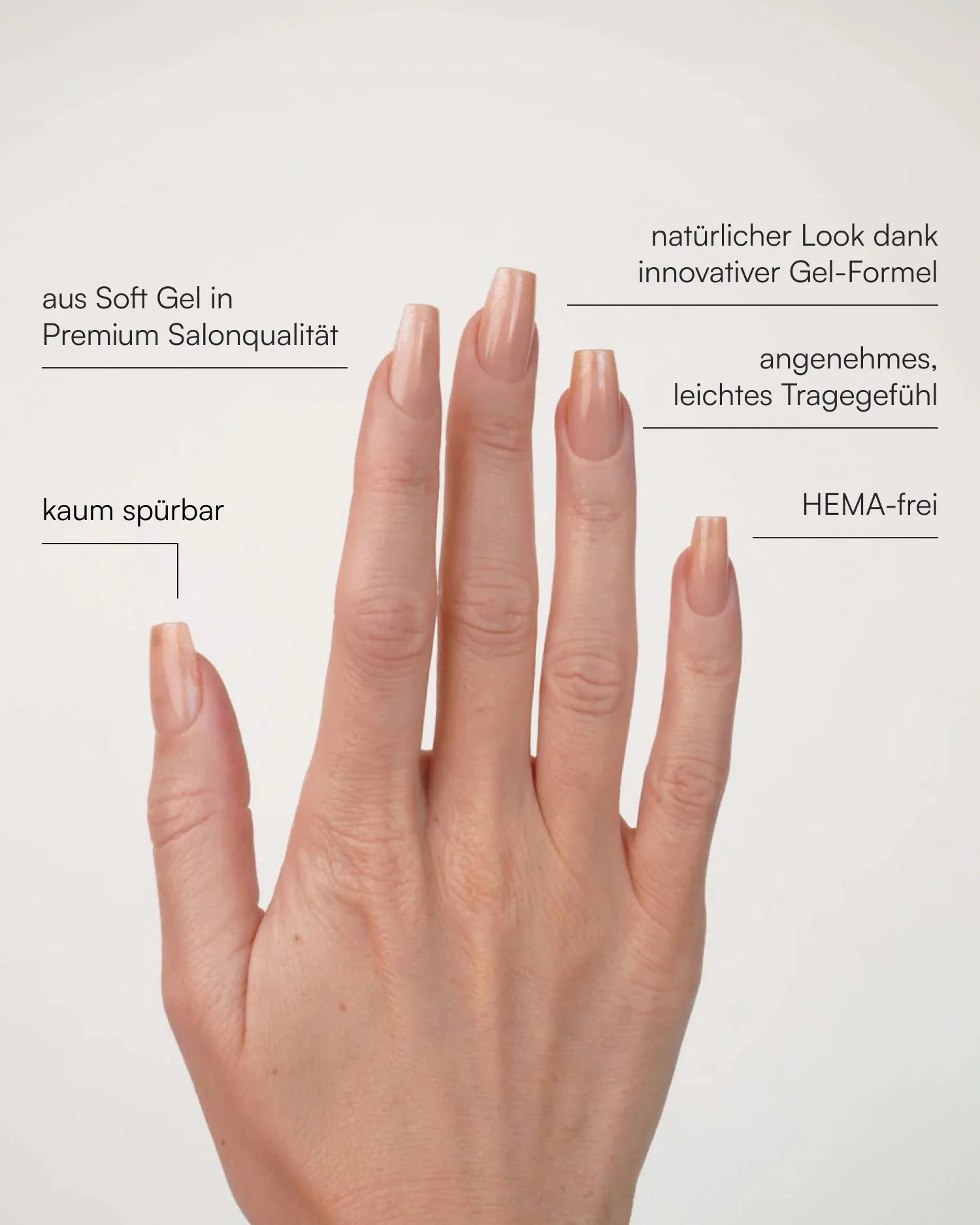 Rosegold Cat Eye French Short Coffin Soft Gel Press Ons