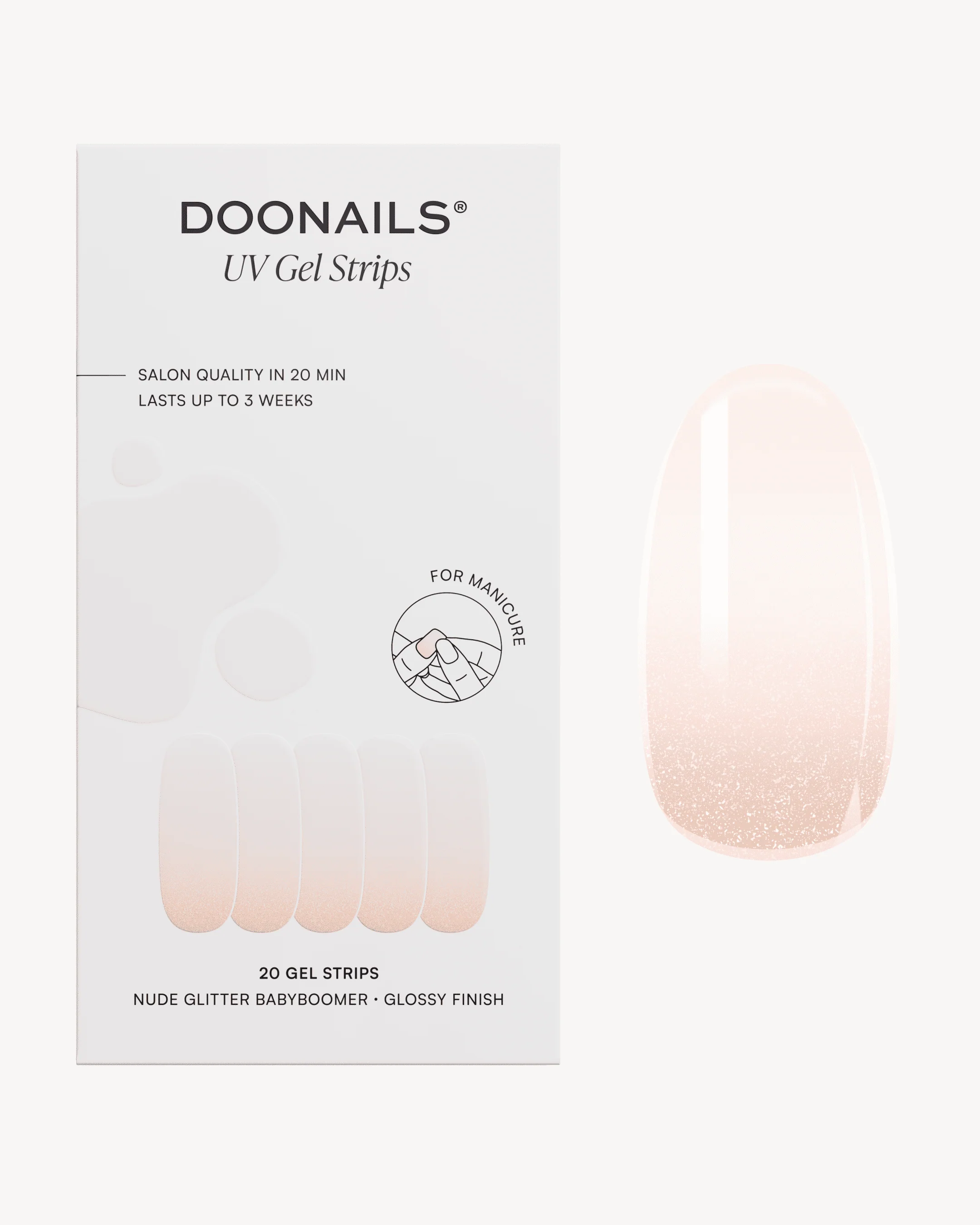 Nude Glitter Babyboomer Gel Strips 1 Nude Glitter Babyboomer Gel Strips