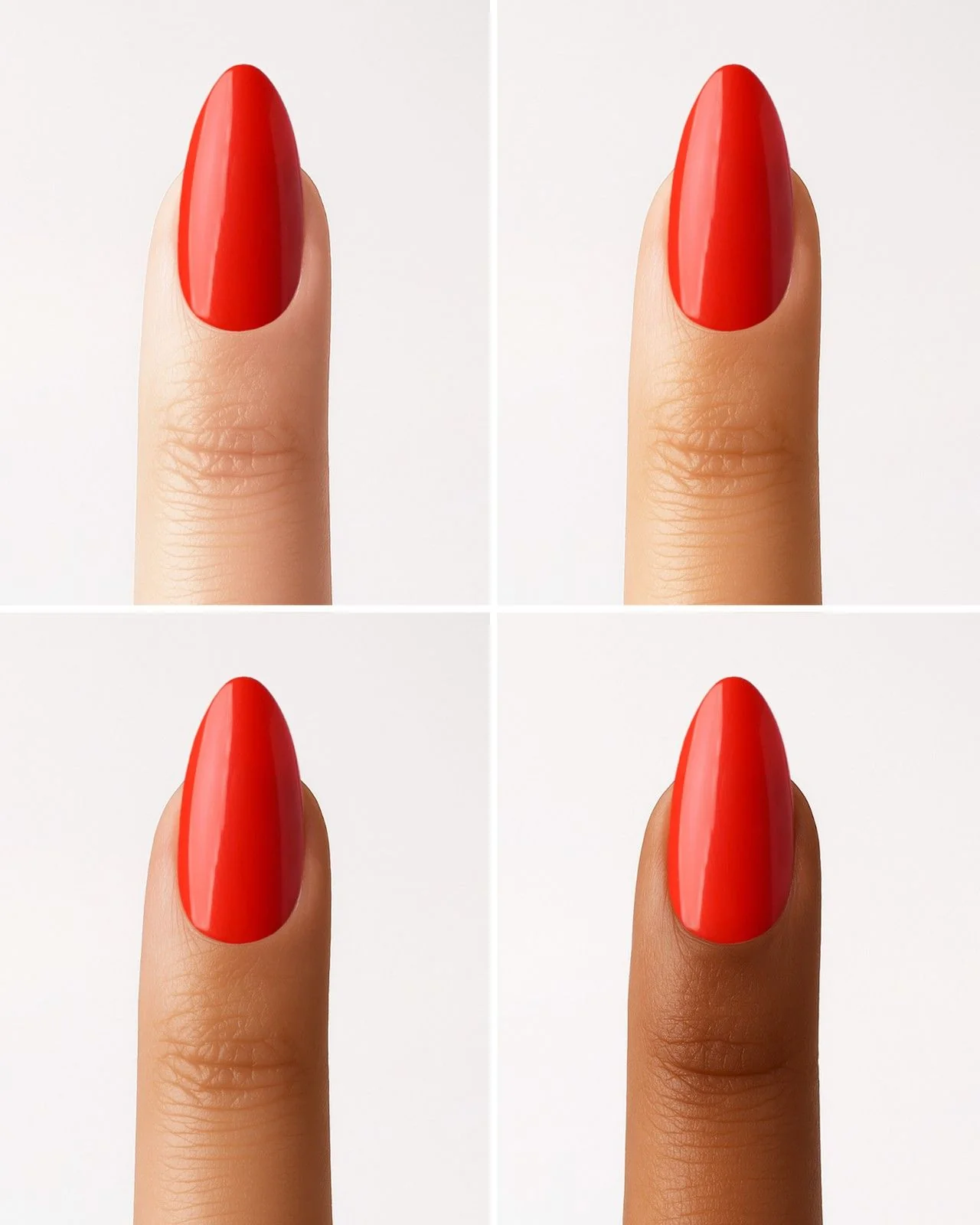 Rose Red Medium Almond Soft Gel Press Ons