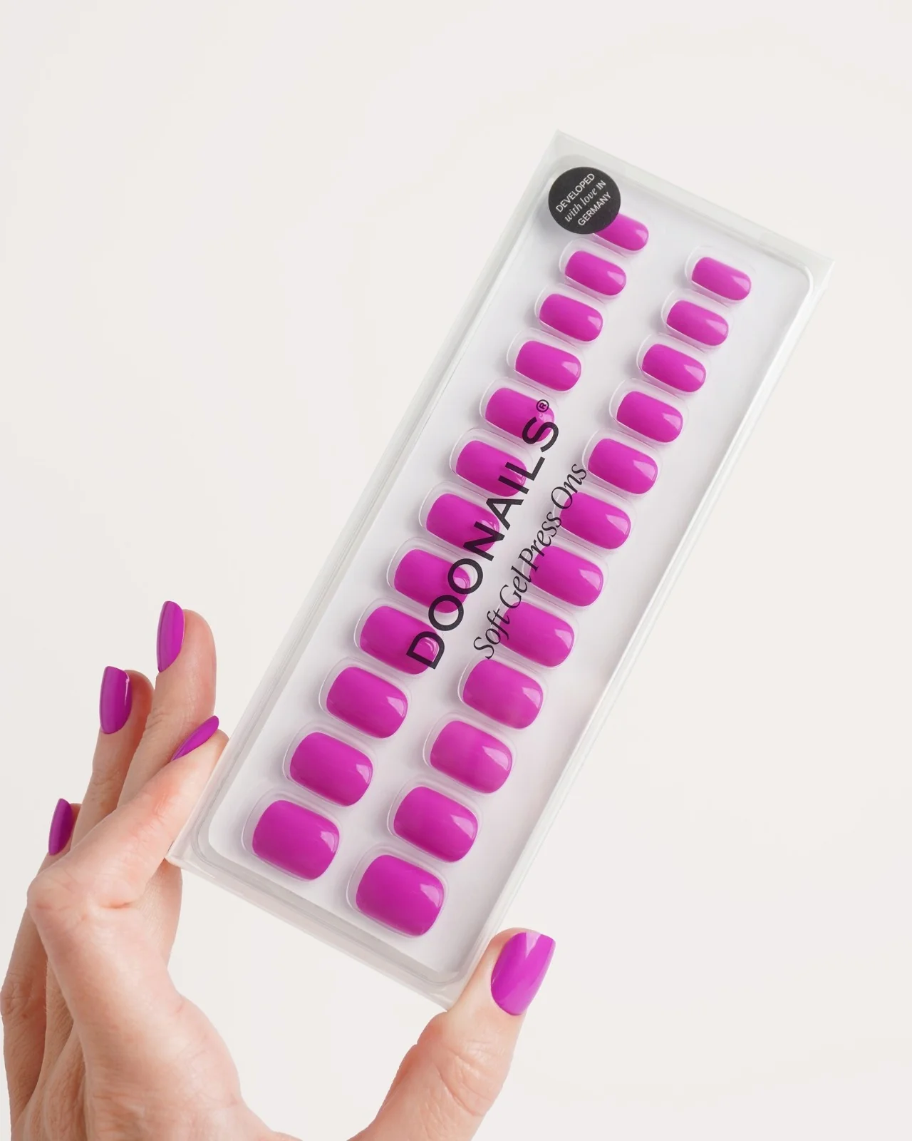 Dragonfruit Extra Short Square Soft Gel Press Ons