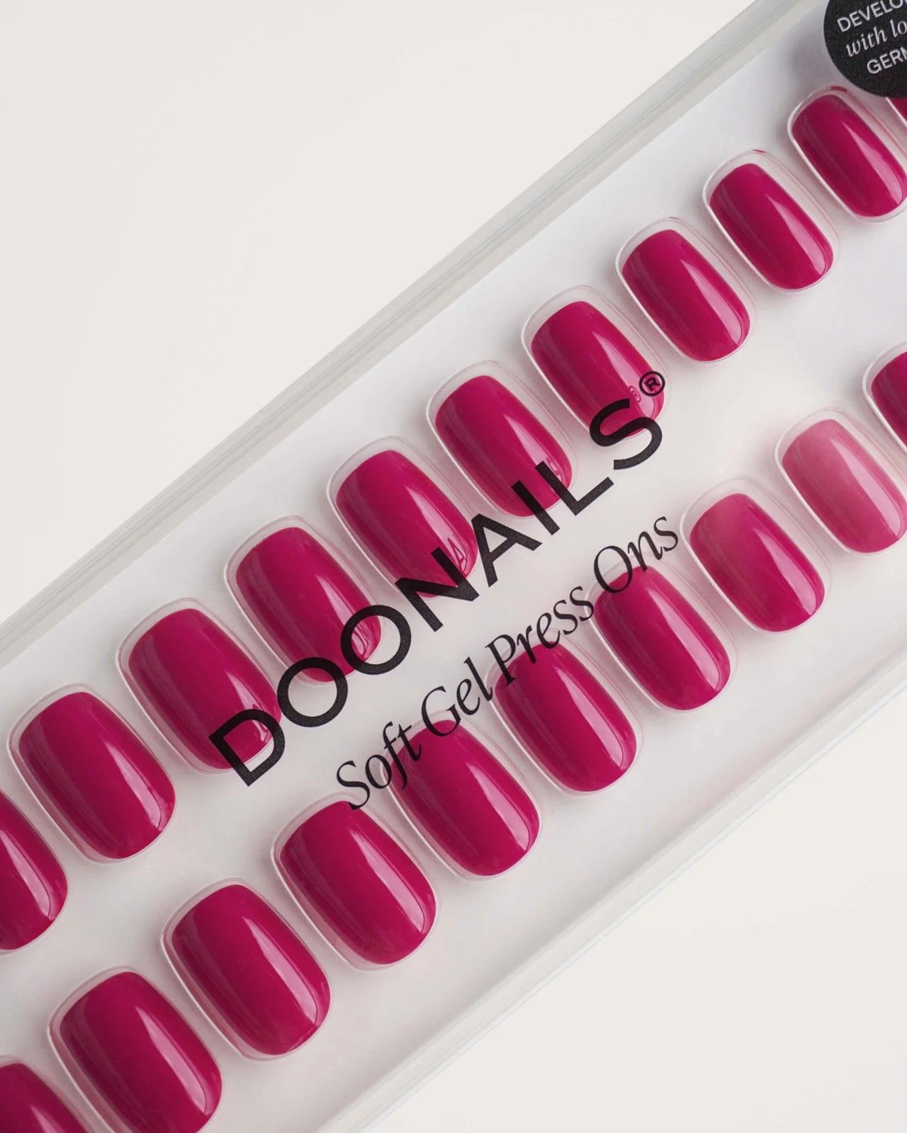 Acai Berry Short Square Soft Gel Press Ons
