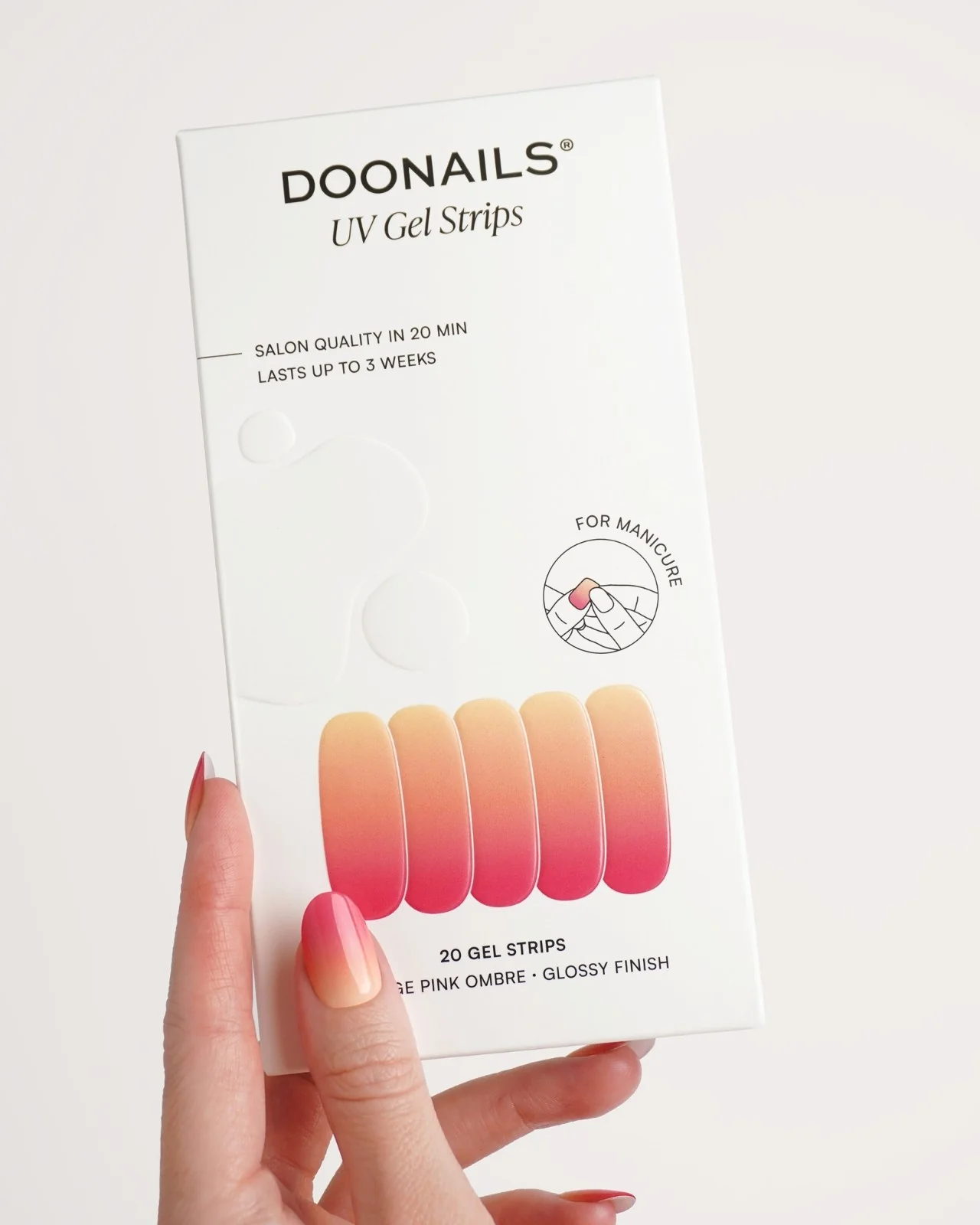 Orange Pink Ombre Gel Strips 3 Orange Pink Ombre Gel Strips