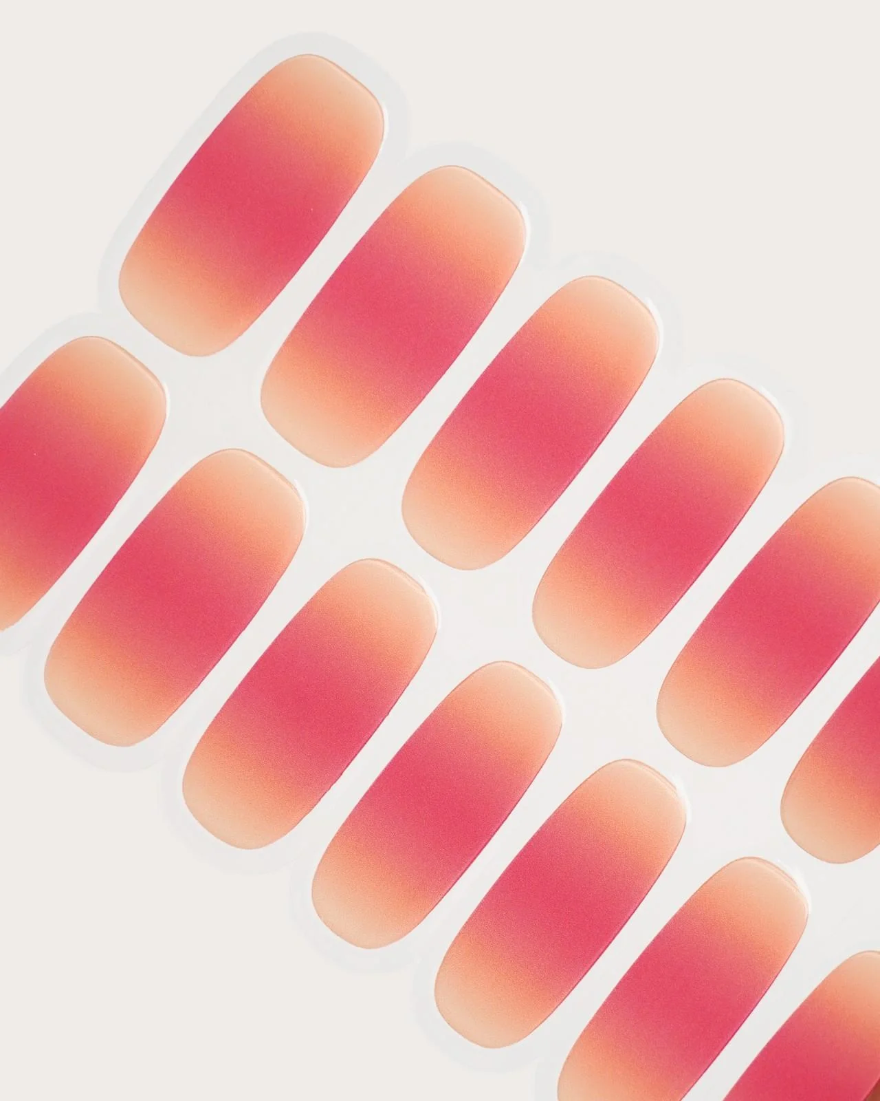 Orange Pink Ombre Gel Strips 5 Orange Pink Ombre Gel Strips