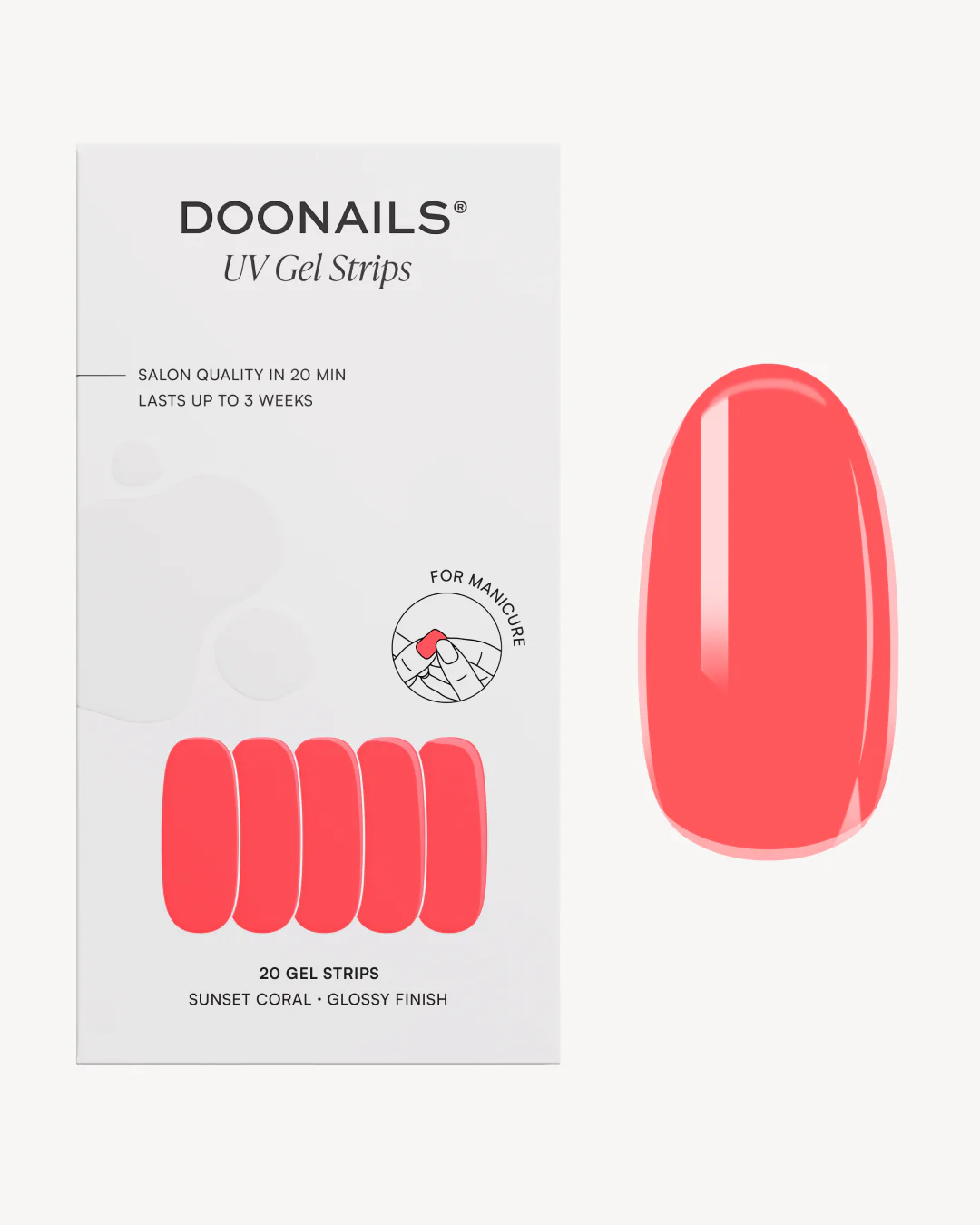 Sunset Coral Gel Strips