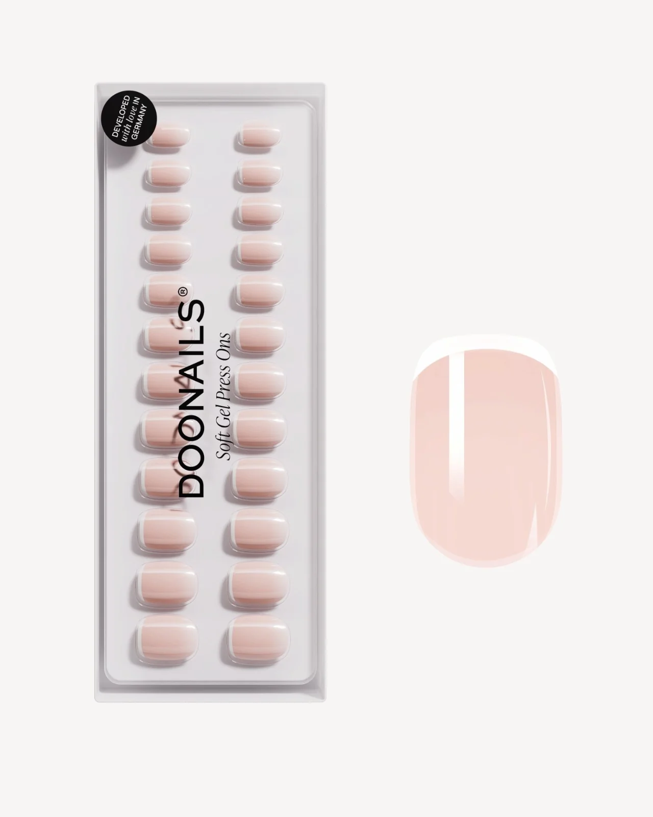 Classic French Extra Short Square Soft Gel Press Ons