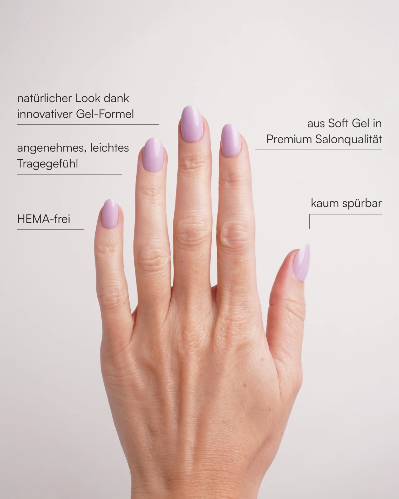 Lavender Mist Short Round Soft Gel Press Ons