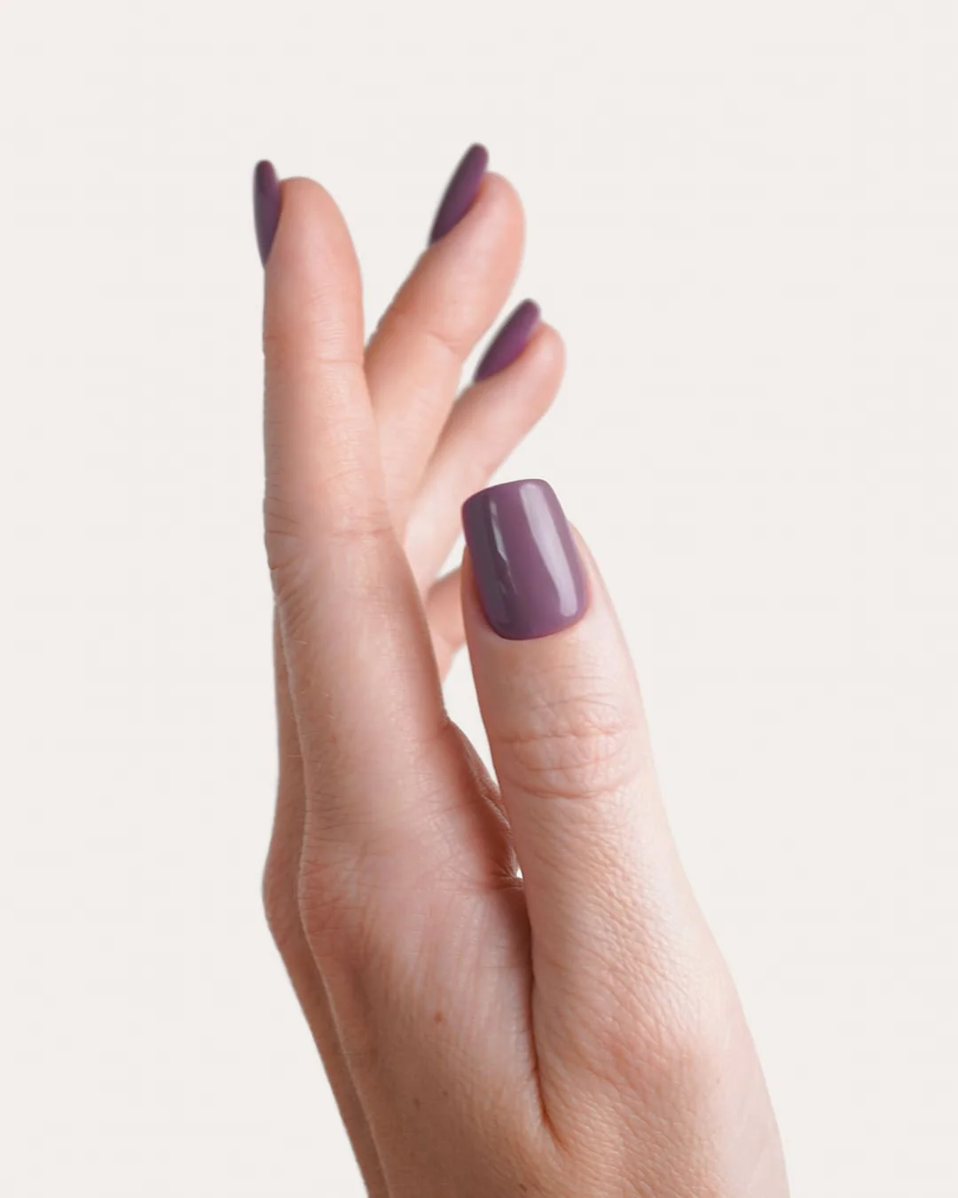 Silent Night Mauve Short Square Soft Gel Press Ons