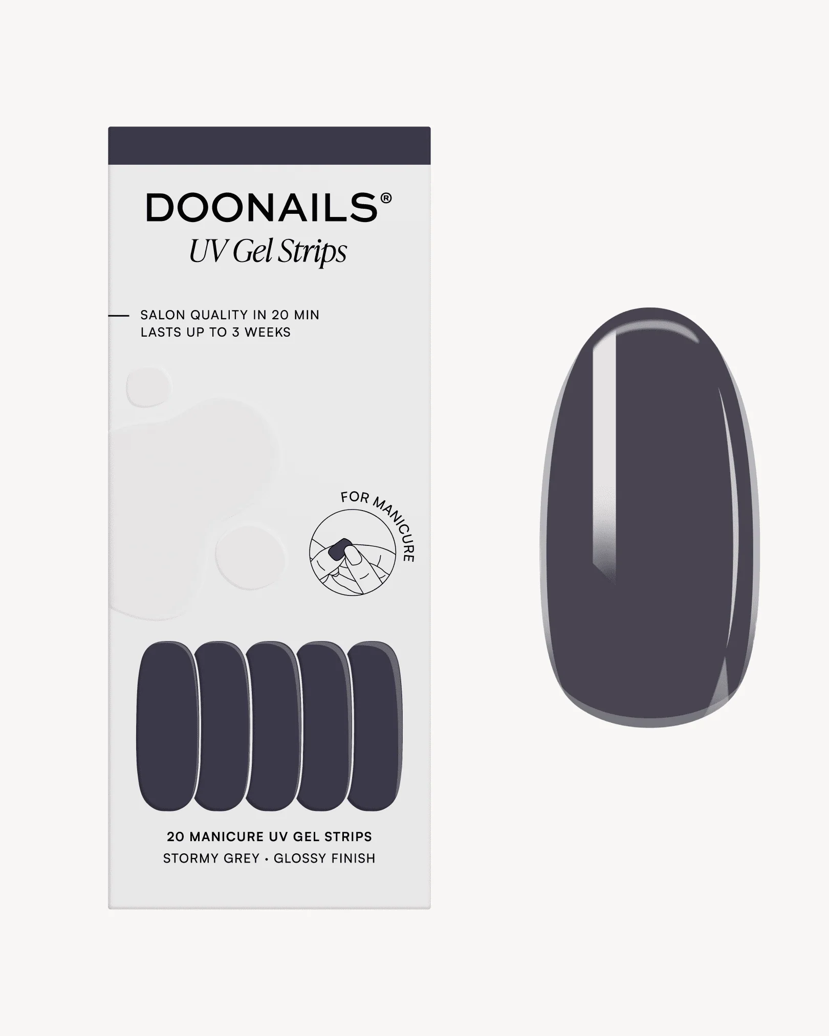 Stormy Grey Gel Strips