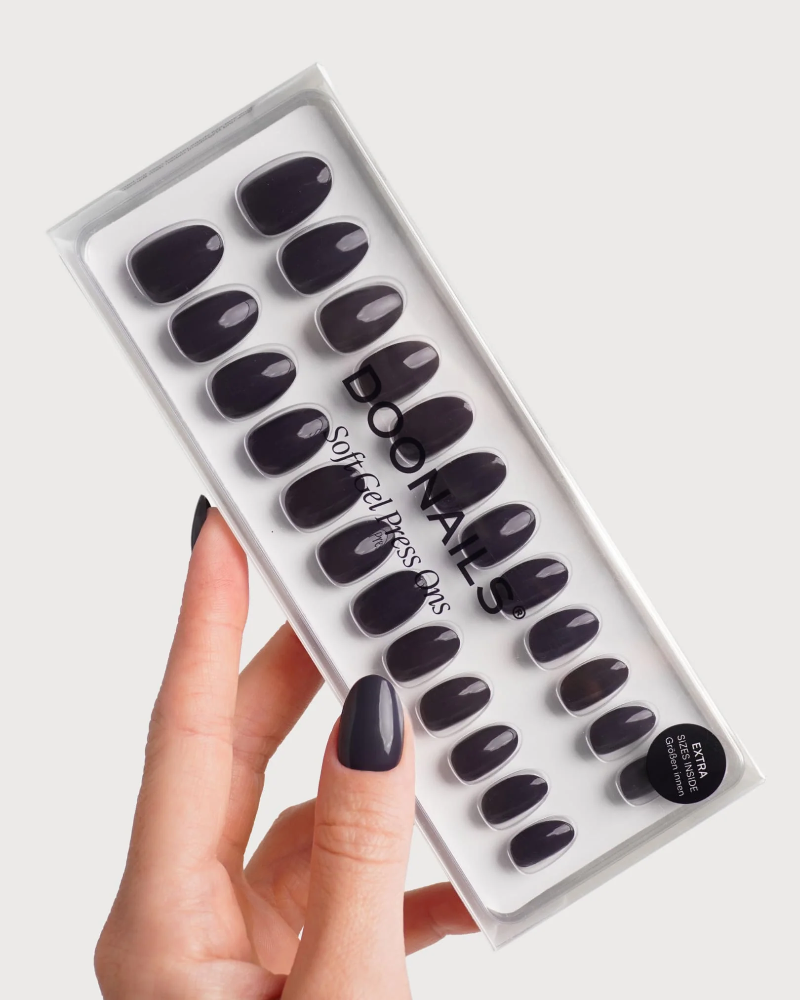 Stormy Grey Short Round Soft Gel Press Ons 3 Stormy Grey Short Round Soft Gel Press Ons