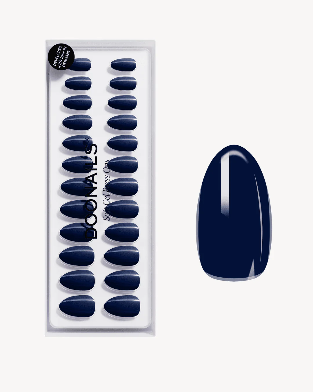 Ocean Short Almond Soft Gel Press Ons