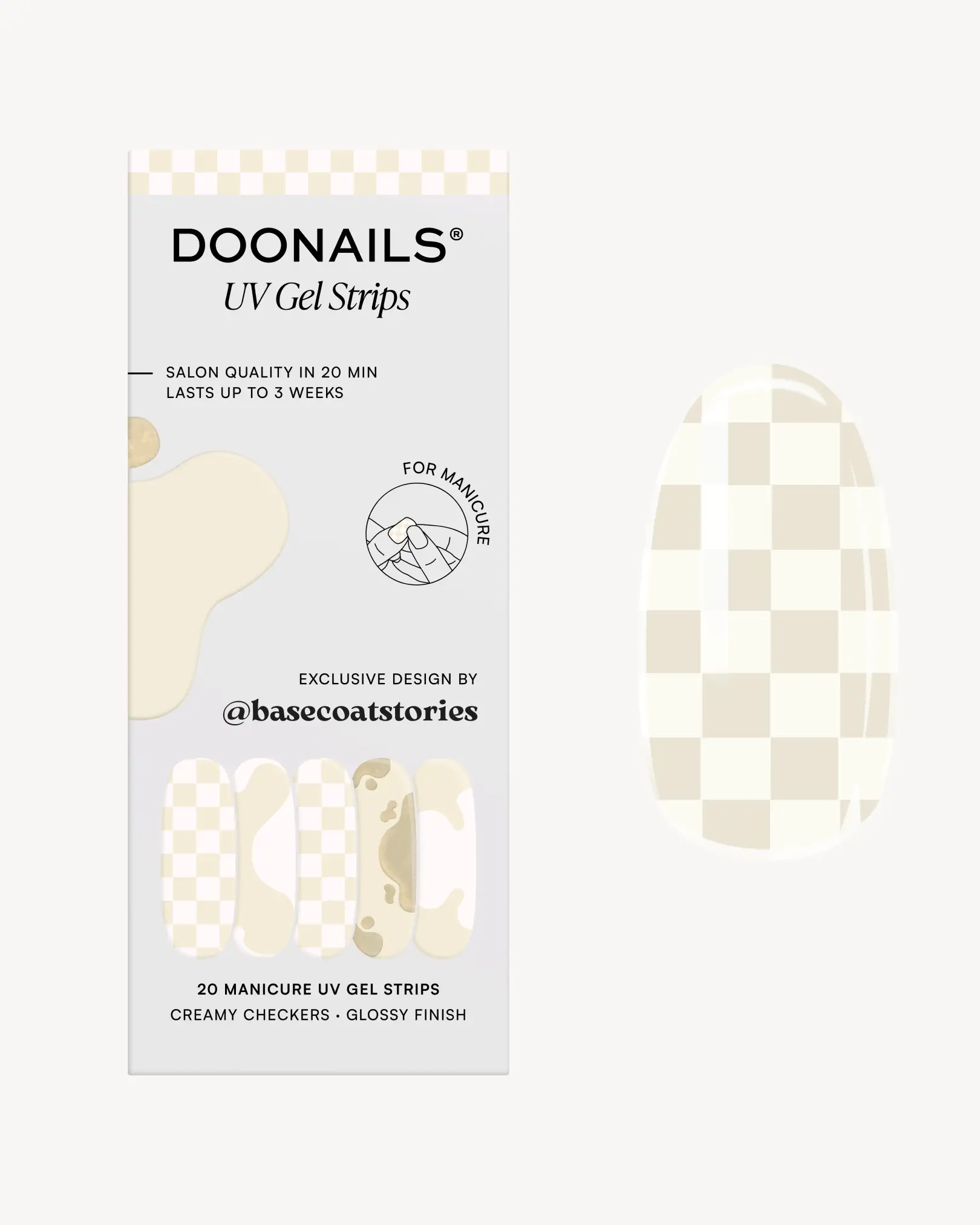 Creamy Checkers Gel Strips