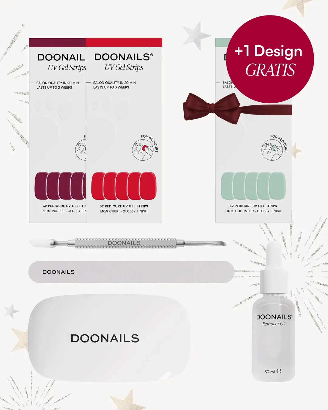 Neujahrs Starter Set - Pediküre Gel Strips