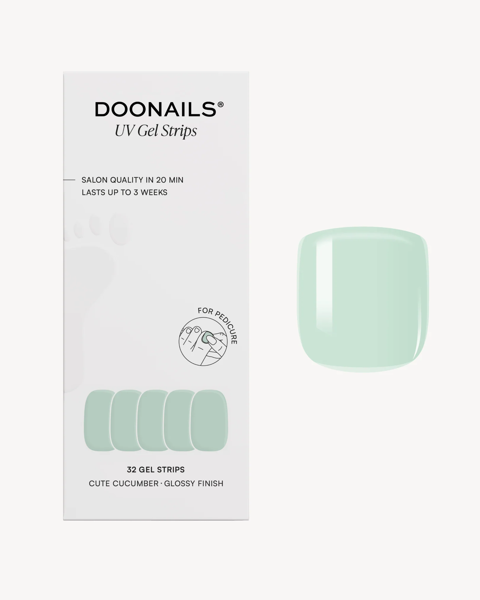 Cute Cucumber Pediküre Gel Strips