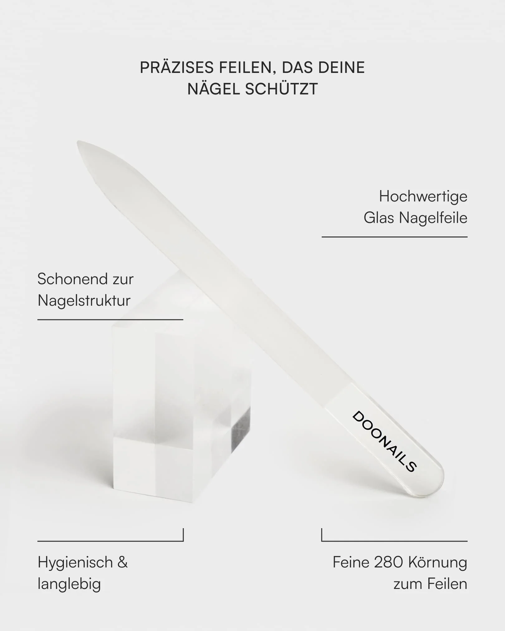 Glas Nagelfeile