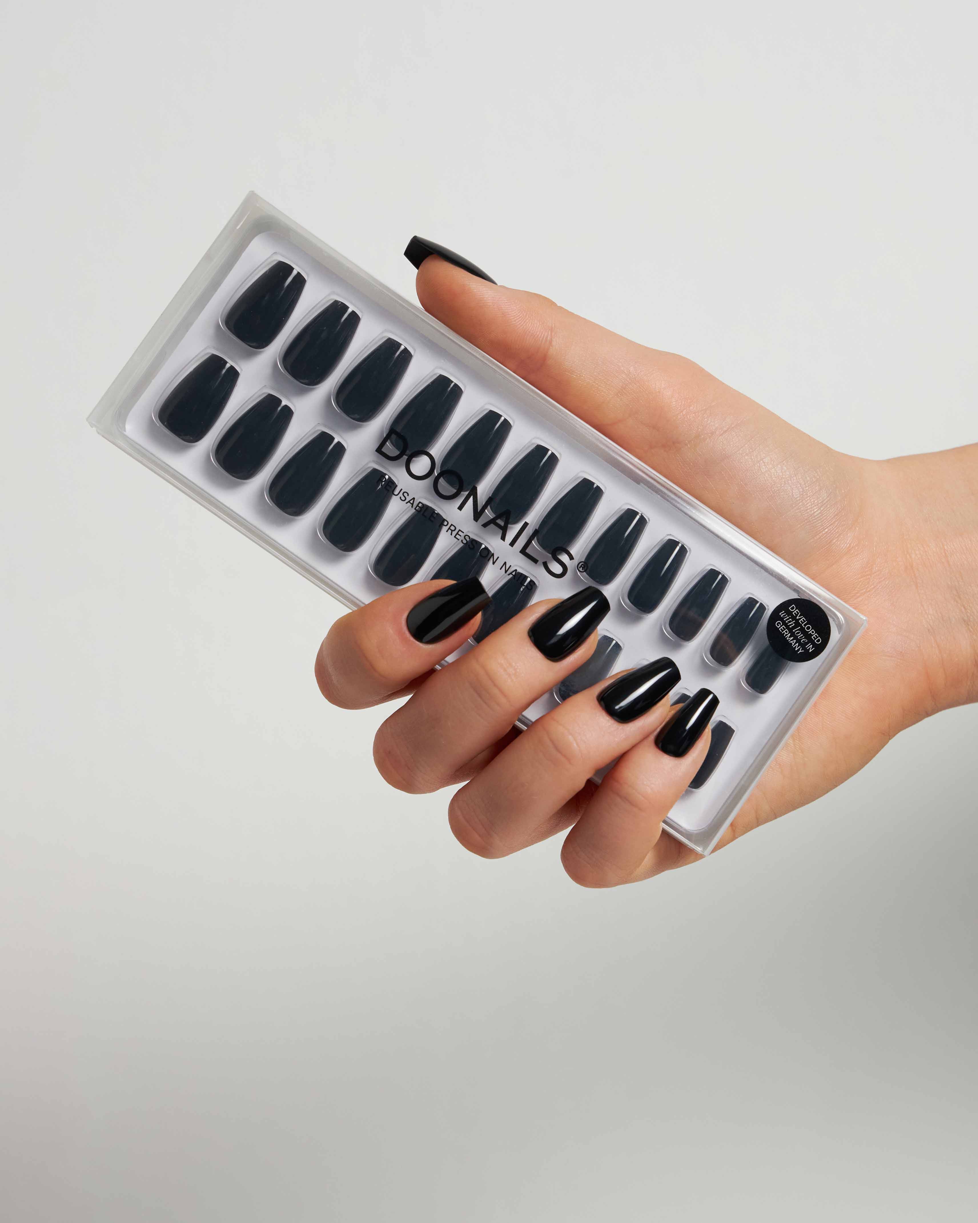 Dark Dream Short Coffin Soft Gel Press Ons 4 Dark Dream Short Coffin Soft Gel Press Ons